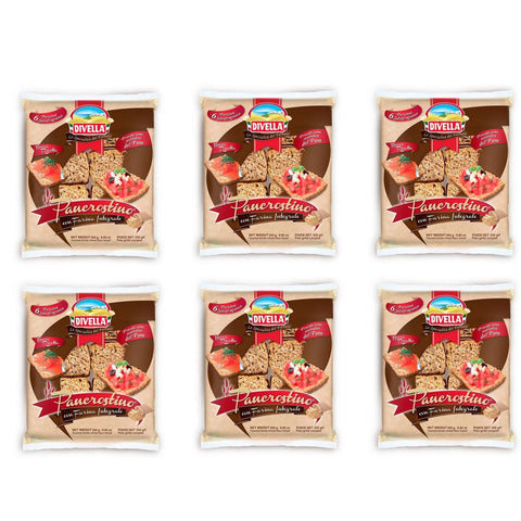 Divella Pancrostino con Farina Integrale Geröstetes Vollkornmehl Brot crouton Brotersatz 6x250g Original italienisch Gebäck