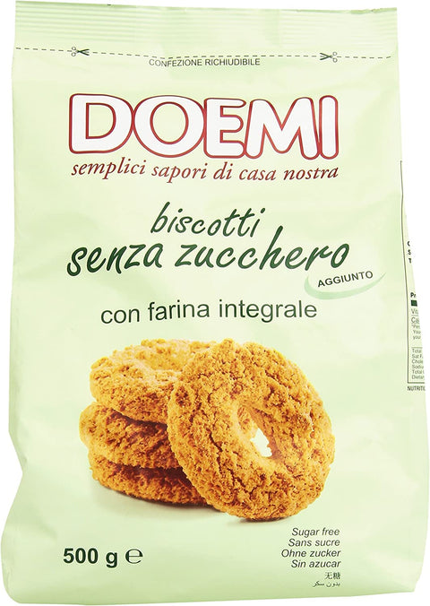 Doemi Biscotti Kekse mit Vollkornmehl ohne Zuckerzusatz biskuits kuchen 6x 500 g italienisch Original