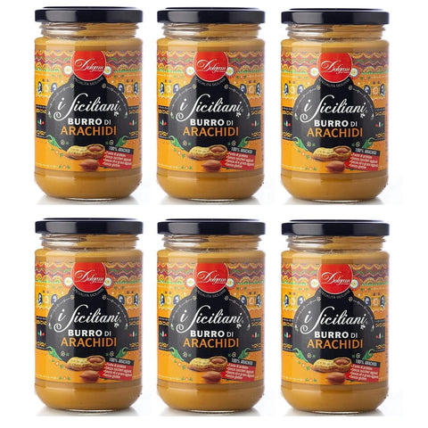 Dolgam Erdnuss Dolgam I Siciliani Burro di Arachidi Erdnussbutter Sizilianische Spezialitäten 100 % Erdnüsse Glasgefäß von Streichfähige 6x 300g italienisch Original 8008052304468