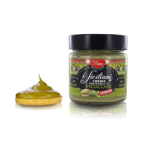 Dolgam Pistazienaufstrich Mit Gehackten Pistazien [Crunchy], 200g Glas Original italienisch