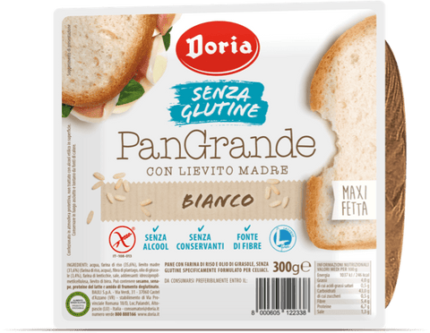 Doria Brot Doria PANGRANDE BIANCO Senza Glutine Glutenfrei 300gr 8000605122338