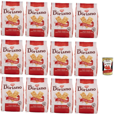 Doria Cracker Doriano con Sale Iodato, Crackers salati Salzgebäck gesalzen kekse gebäck 12x700g Original italienisch