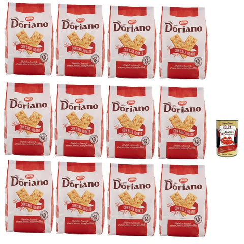 Doria Cracker Doriano con Sale Iodato, Crackers salati Salzgebäck gesalzen kekse gebäck 12x700g Original italienisch