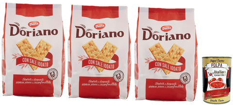Doria Cracker Doriano con Sale Iodato, Crackers salati Salzgebäck gesalzen kekse gebäck 3x 700 g italienisch Original