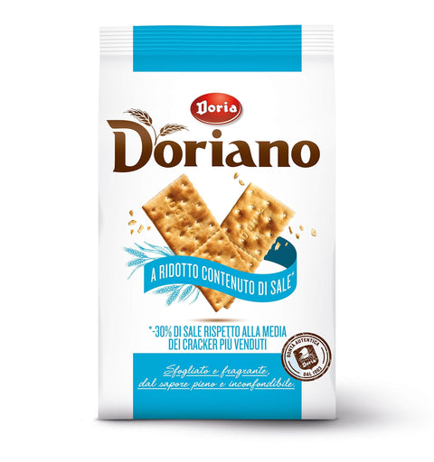 Doria Crackers 3x Doria Doriano Crackers ohne Salzkörner Salzgebäck gesalzen 700g kekse 8000605820395