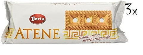 Doria Atene Butterkeks Kuchen kekse biscuits cookies 3x 500g Original italienisch