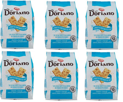 Doria Doriano Crackers ohne Salzkörner Salzgebäck gesalzen kekse 6x 700g Original italienisch