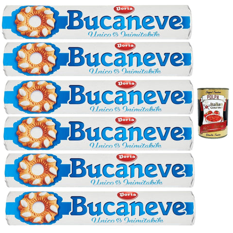 Doria Kekse Bucaneve Butterkeks kekse mit Zucker cookies biscuits snack 6x200g Original italienisch