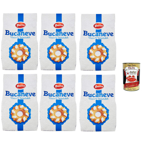 Doria Kekse Bucaneve Butterkeks kekse mit Zucker cookies biscuits snack 6x400g Original italienisch