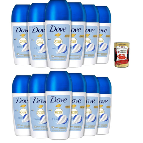 Dove Deodorante Roll On Advanced Care Talco, Anti transpiorant deodorant 12x50ml Original italienisch Pflege