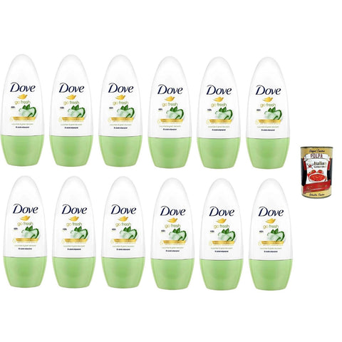 Dove Go Fresh Frische Gurke und Grüner Tee Deodorante Roll On, 48h Schutz Deodorant 12x50ml Original italienisch Getränk