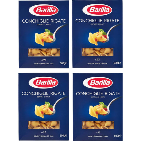 Ducomi Barilla Conchiglie Rigate Grießnudeln mit Hochwertigen Zutaten um Immer gut zu Sein Tägliche 4 x 500 g + 2 Kg italienisch Original