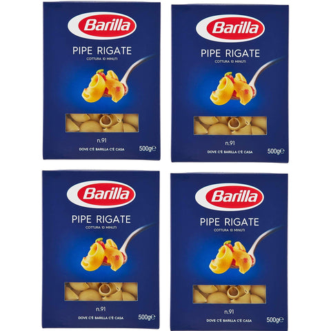 Barilla Pipe Rigate Grießnudeln mit Hochwertigen Zutaten, um Immer gut zu Sein Tägliche unwiderstehliche Güte 4x500g Original italienisch Pasta