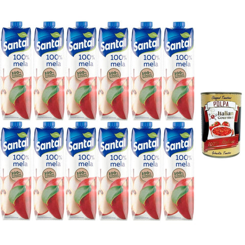 Ela Fruchtsäfte Ela Santàl 100% Mela, Succo di Mela, 100% Apfel, Apfelsaft, 12x 1 Lt Fruchtsäfte italienisch Original 8032804040014