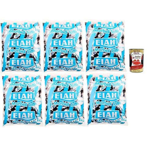 ELAH Snack Kuchen & Backwaren ELAH Mentaliqurizia, novecento, caramella Toffee Süßigkeiten, Pyperite Mint und Lakritze, bonbons, lollies 6x 1kg Original italienisch inkl. Italian Gourmet Polpa 400g 8032804040014
