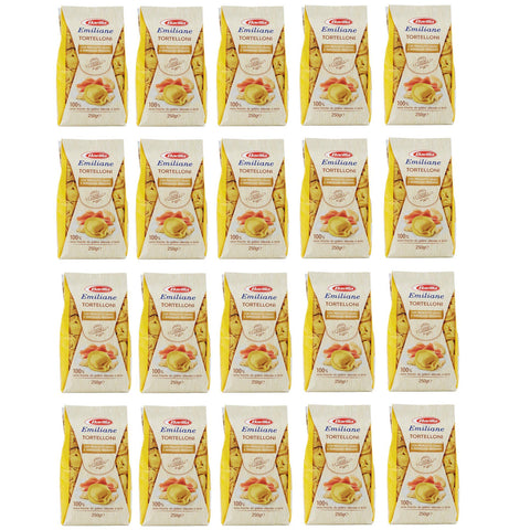 Emiliane Barilla Tortelloni all'uovo mit rohem Schinken Nudeln mit ei 20x250g Original italienisch Pasta
