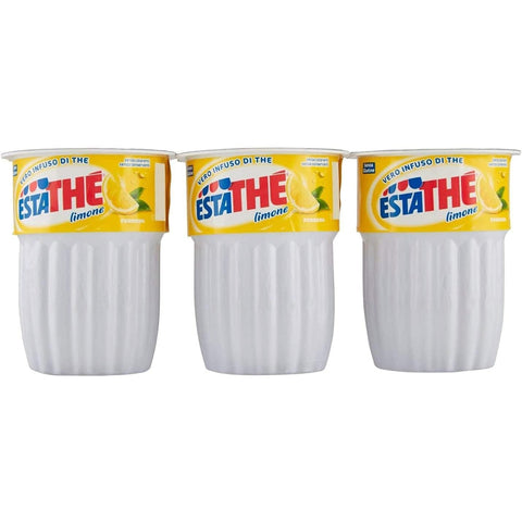 Estathe Estathé, Tee Aufguss mit Zitrone, 24 Packungen mit je 3 Gläsern 1x14,400ml Original italienisch Getränk
