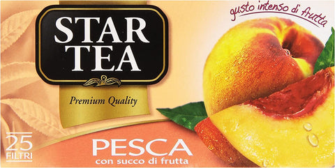 Star the Pesca tè tea box 25 Teebeutel Pfirsich 37,5g Schwarztee Original italienisch