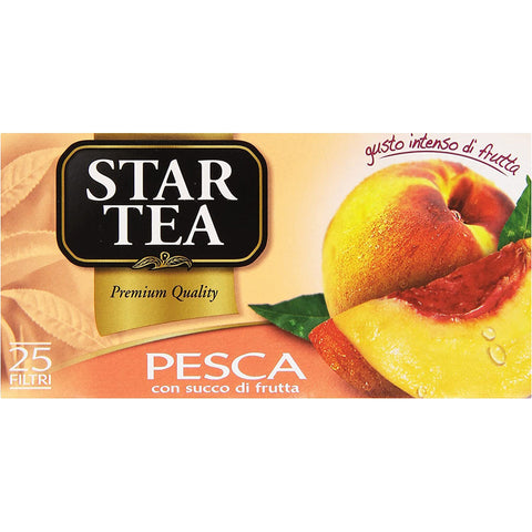 Star the Pesca tè tea box 25 Teebeutel Pfirsich 37,5g Schwarztee Original italienisch