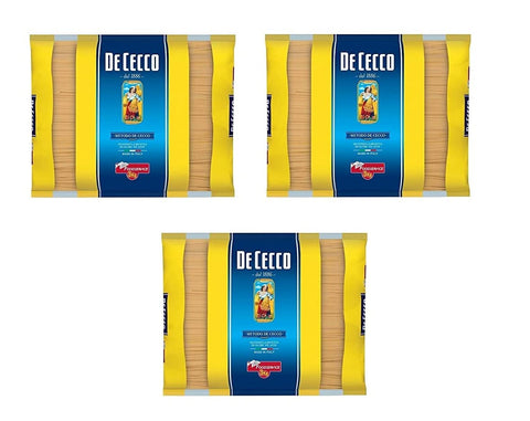 F.lli De Cecco Längliche Pasta 3x De Cecco Spaghettoni n°412 Pasta di Semola di Grano Duro Hartweizengrieß Pasta 100% Italienische Pasta Längliche Pasta Packung mit 3Kg 8001250184122