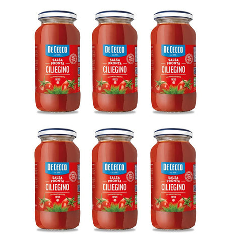 DE CECCO Salsa Pronta Ciliegino con Finocchietto Fresco Tomatensauce Fertigsauce mit Frischem Fenchel 6x300g Original italienisch