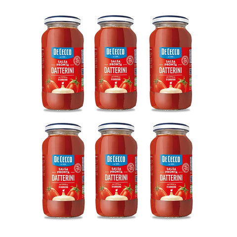 F.lli De Cecco Pastasaucen 6x De Cecco Salsa Pronta Datterini con Cipolla di Giarratana Tomatensauce Fertigsauce mit Zwiebel von Giarratana 300g 8001250015327