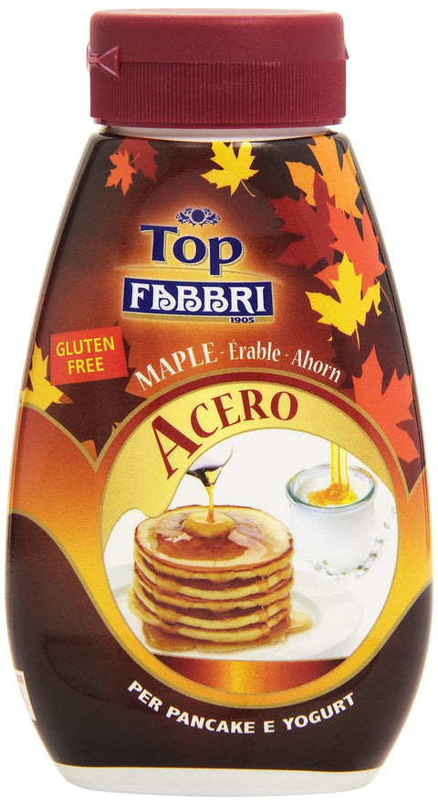 Fabbri Topping Acero süße Sauce mit Ahornsirup für pancake und joghurt Gluten frei gebrauchsfertige Sauce dessertsaucen 1x220g Original italienisch