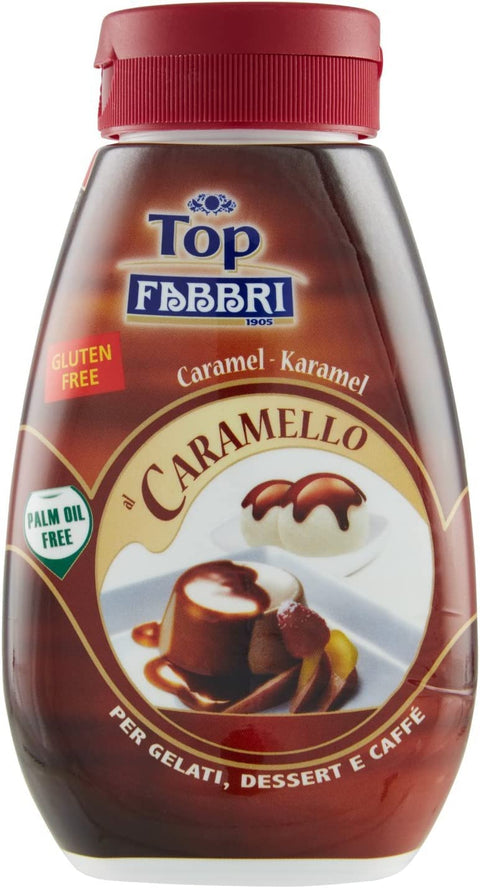 Fabbri Dessertsaucen 3x Fabbri Topping Caramello süße Karamellsauce für Eis, Desserts und Kaffee 225g Gluten-frei gebrauchsfertige Sauce dessertsaucen 80644064