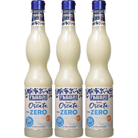 Fabbri Sciroppo Orzata Zero Gerstensirup Ohne Zuckerzusatz Ideal für Cocktails und Getränke Alkoholfreie Getränke PET 3x 560ml italienisch Original