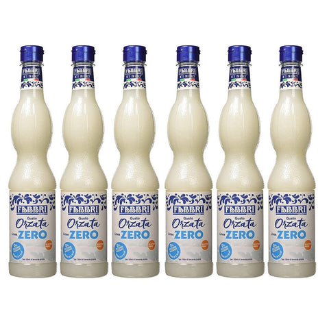 Fabbri Sciroppo Orzata Zero Gerstensirup Ohne Zuckerzusatz Ideal für Cocktails und Getränke Alkoholfreie Getränke PET 6x 560ml italienisch Original