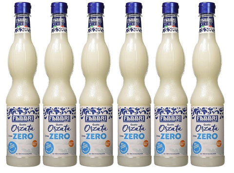 Fabbri Getränkesirupe & Konzentrate 6x Fabbri Sciroppo Orzata Zero Gerstensirup Ohne Zuckerzusatz Ideal für Cocktails und Getränke Alkoholfreie Getränke PET 560ml 8001780150703