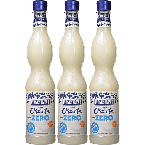 Fabbri Getränkesirupe & Konzentrate Fabbri Sciroppo Orzata Zero Gerstensirup Ohne Zuckerzusatz Ideal für Cocktails und Getränke Alkoholfreie Getränke PET 3x 560ml italienisch Original 8001780150703