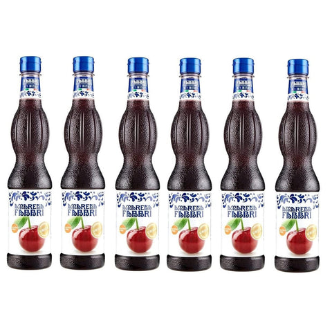 Fabbri Sciroppo di Amarena Syrup Schwarzkirsche Sirup Ideal für Cocktails und Getränke Alkoholfreie Getränke PET 560 ml 6x italienisch Original Pastasauce +