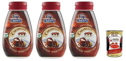 Fabbri Topping Caramello süße Karamellsauce für Eis Desserts und Kaffee Gluten-frei gebrauchsfertige Sauce dessertsaucen 3x225 g italienisch Original Pastasauce