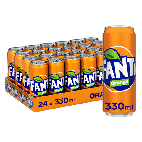 Fanta Orange Dose, 24er Pack (24 x 330 ml) (ohne Pfand) Cola & Limonade italienisch Original