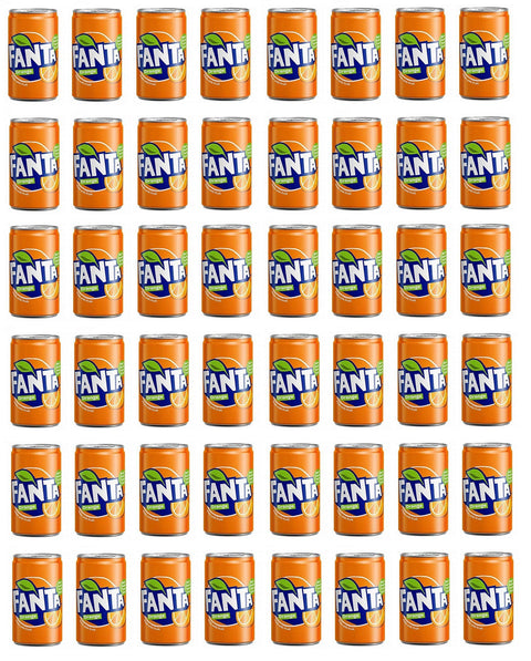 Fanta Limonade 48x Fanta Mini Orange Orangenlimonad Dose 150ml 100% italienische Orangen Softdrink 5449000241092