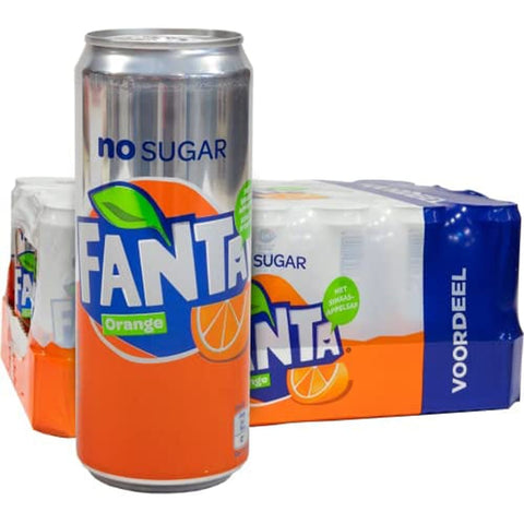 Fanta Limonade Fanta Zero Orange 330 ml (Packung 24) Limonade italienisch Original 5054809891265