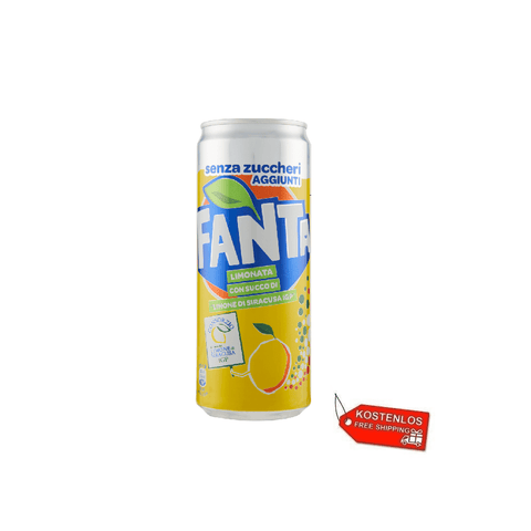 Fanta Soft Drink 24x Fanta Lemon Zero Igp 330ml Erfrischungsgetränk Einwegdosen