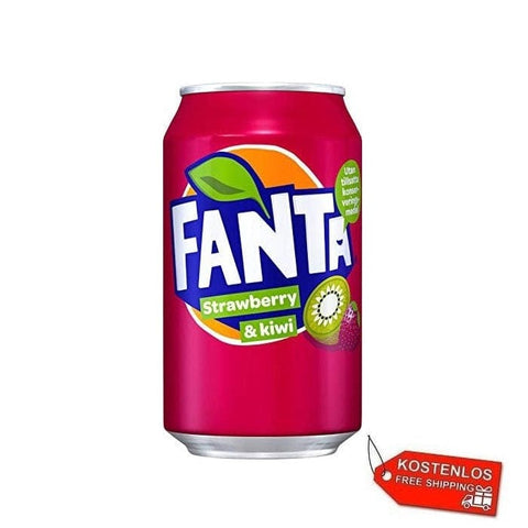 Fanta Soft Drink 24x Fanta Strawberry & Kiwi 33cl