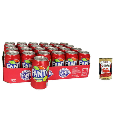 Fanta Strawberry Limonade Fanta Strawberry & Kiwi 330ml 24x Original italienisch inkl. Italian Gourmet Polpa 400g 5740700987984