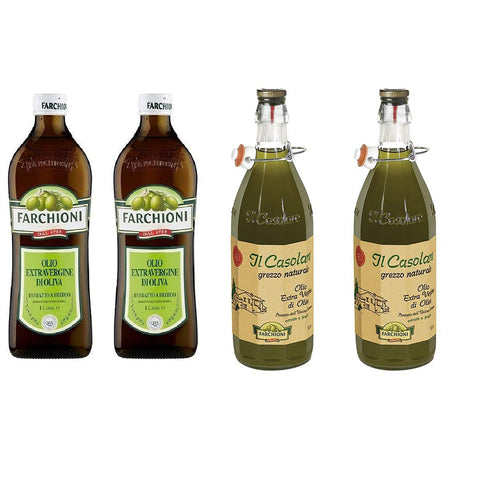 Farchioni Olio Extra Vergine Il Casolare Grezzo + 2x Farchioni Classico Extra Natives nativ Olive Olivenoel 1 L italienisch Original