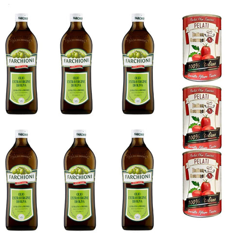 Farchioni Classico Extra Natives nativ Olive Olivenöl olio vergine oliva 6x1000ml Original italienisch Feinkost