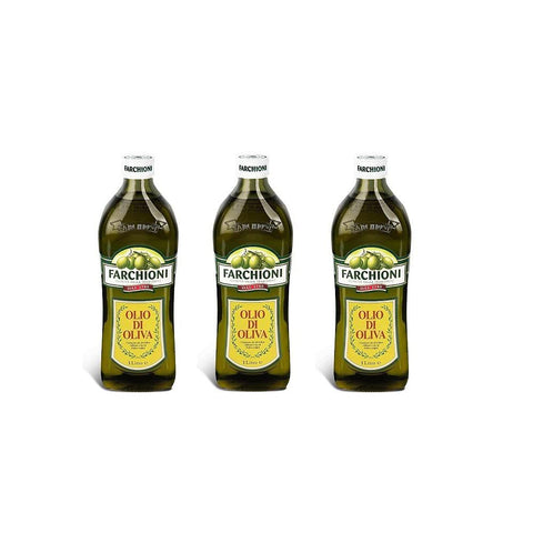 Farchioni Olio di Oliva Italienisches Olivenöl - Glas,, 3 Stück 1 l Original italienisch