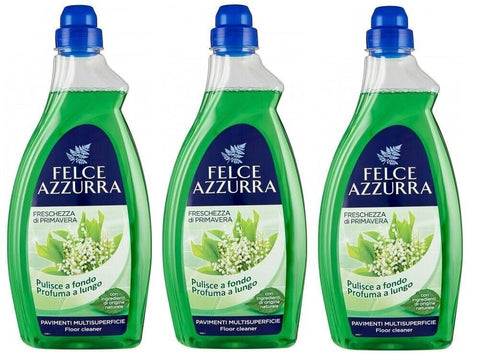 Felce Azzurra Bodenreinigung 3er-Pack Paglieri Felce Azzurra Pavimenti Freschezza di Primavera,Bodenreiniger für mehrere Oberflächen 1Lt 8001280001710