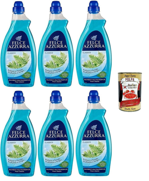 Felce azzurra Bodenreinigung Felce Azzurra casa pavimenti classico Detergente per pavimenti Classic Home Floors Bodenreiniger 6x1lt + Italian Gourmet polpa 400g 8001280001703