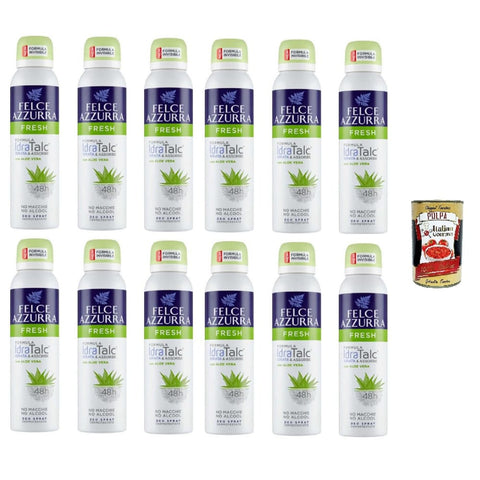 Felce Azzurra Deo Felce Azzurra Deodorante Fresh Con Aloe Vera Spray 48H Frisches Deodorant mit Aloe Vera Spray 48H12x150 ml italienisch Original 8032804040014