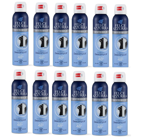 Felce azzurra Deo Felce Azzurra Invisible Deo Spray 48h – Anti-Flecken Deodorant ohne Alkohol, Microbiom-freundlich, Deocomplex Technologie, 12×150 ml 8001280031236