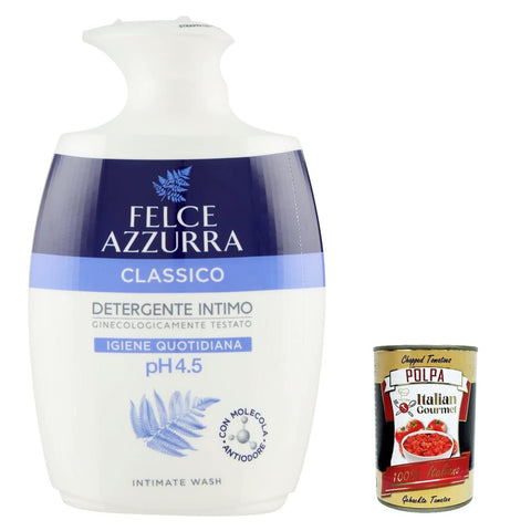 Felce Azzurra - Klassisches Intimo-Reinigungsmittel - pH-Wert 4 5 tägliche Hygiene - 250 ml 3x italienisch Original Intimpflege + kostenlos polpa 400 g