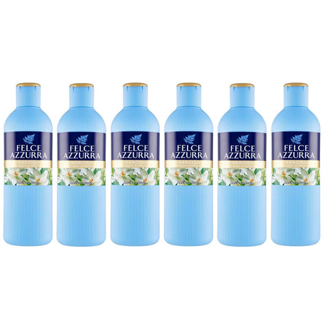 Felce Azzurra 6er Pack Paglieri Bagnodoccia Narciso, Narzisse Körperwäsche, Duschgel 1x650ml Original italienisch Pflege
