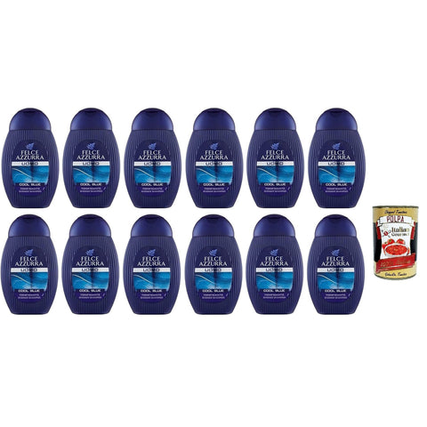 Felce Azzurra Doccia Shampoo Uomo Cool Blue Tonificante Shower gel. Duschbad Energetisierendes Duschgel und Shampoo mit erfrischendem Duft für Männer12x 250 ml italienisch Original